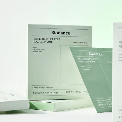 BIODANCE 全效 深層 面膜 Real Deep Mask Sheet Bio-Collagen/Refreshing Sea Kelp/Vita Niacinamide/Hydro Cera-Nol/Rejuvenating Caviar PDRN, 膠原蛋白 清爽海藻 維他美白淡斑提亮 保濕鎮靜 再生魚子PDRN