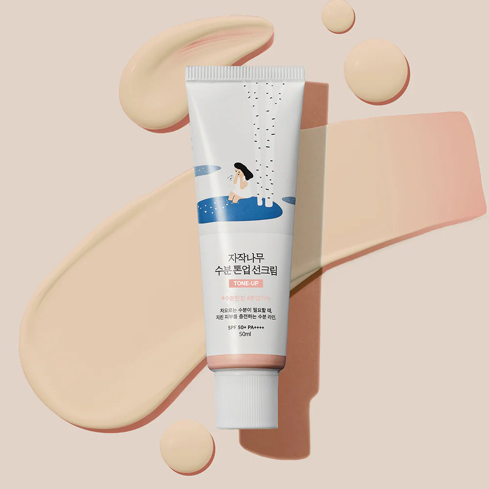 ROUND LAB, 白樺樹, 保濕, 防曬, 霜, Birch Juice Moisturizing Tone-up Sunscreen  