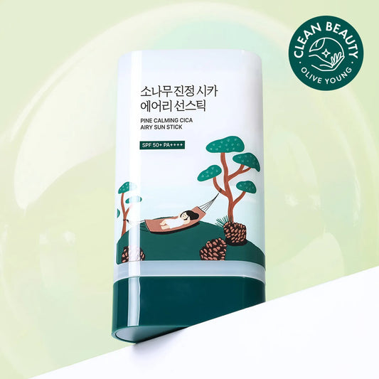 ❰ROUND LAB❱ 松樹 積雪草 清爽 防曬棒 Pine Calming Cica Airy Sun Stick | 19g