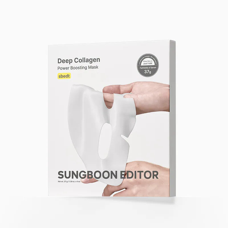 ❰SUNGBOON EDITOR❱ 深層 膠原蛋白 面膜 Deep Collagen Signature Mask Sheet 抗皺 提拉 Power Boosting 維他命C 亮白 面膜 Niacin-Vita C Brightening 積雪草 茶樹 舒緩 Cica Tea Tree Soothing 透明質酸 B5 保濕 Hyalu-B5 Hydrating Silk Peptide EGF - Intensive Gold Mask