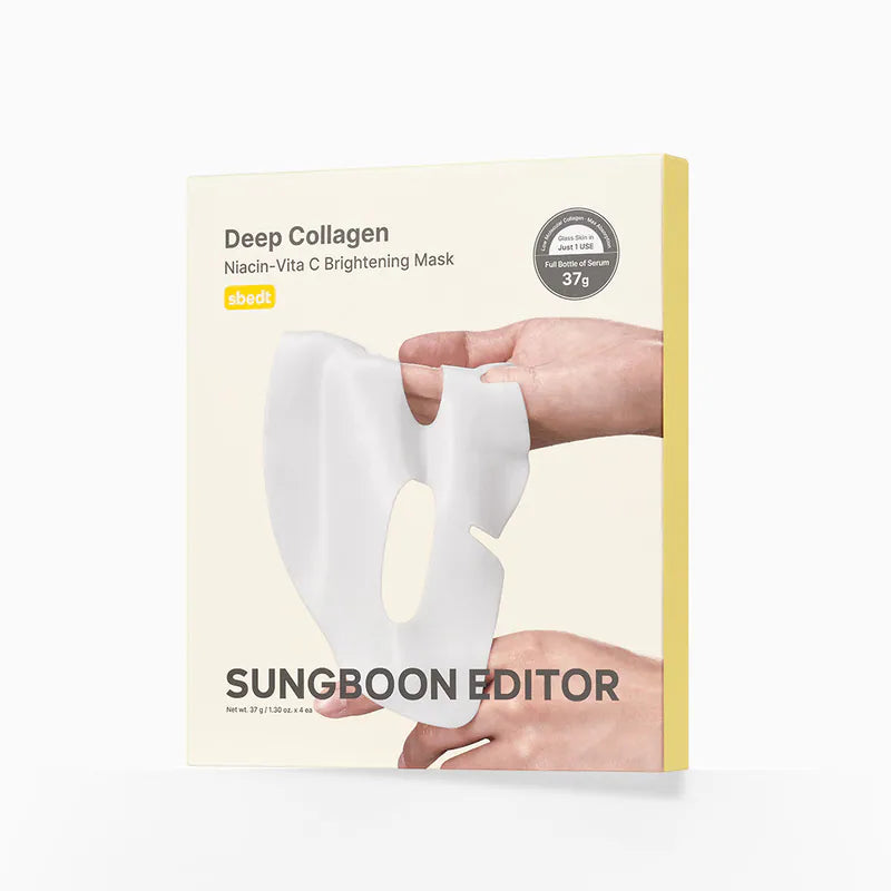 ❰SUNGBOON EDITOR❱ 深層 膠原蛋白 面膜 Deep Collagen Signature Mask Sheet 抗皺 提拉 Power Boosting 維他命C 亮白 面膜 Niacin-Vita C Brightening 積雪草 茶樹 舒緩 Cica Tea Tree Soothing 透明質酸 B5 保濕 Hyalu-B5 Hydrating Silk Peptide EGF - Intensive Gold Mask