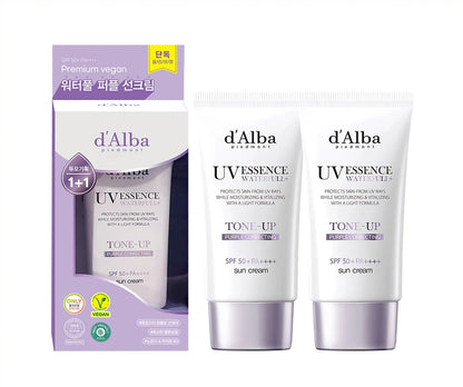 ❰d'Alba❱ 水潤 提亮 防曬霜 Waterfull Tone Up Sun Cream Purple | 50ml