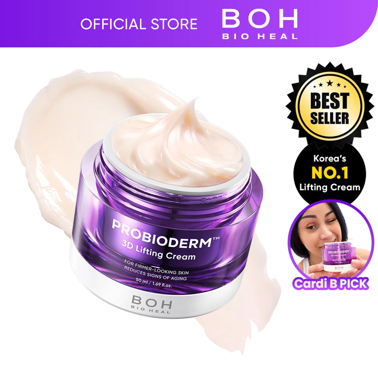 Bioheal Boh，益生菌，3D，緊致，抗皺，面霜