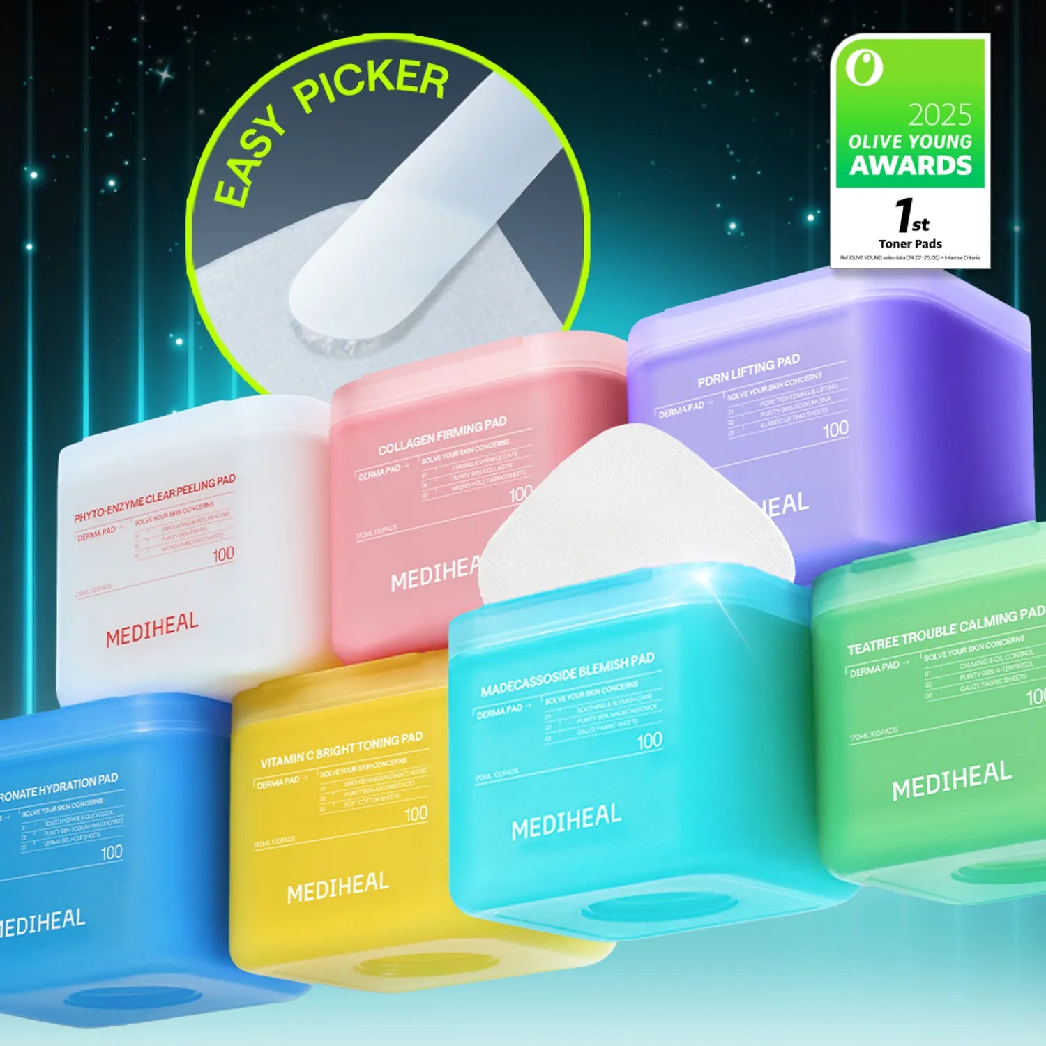 ❰MEDIHEAL❱ 護理 棉片 Toner Pad Madecassoside Pad
PDRN Lifting Pad 
Collagen Firming Pad
Teatree Trouble Calming Pad
Hyaluronate Hydration Pad
Vitamide Brightening Pad
Phyto-Enzyme Peeling Pad