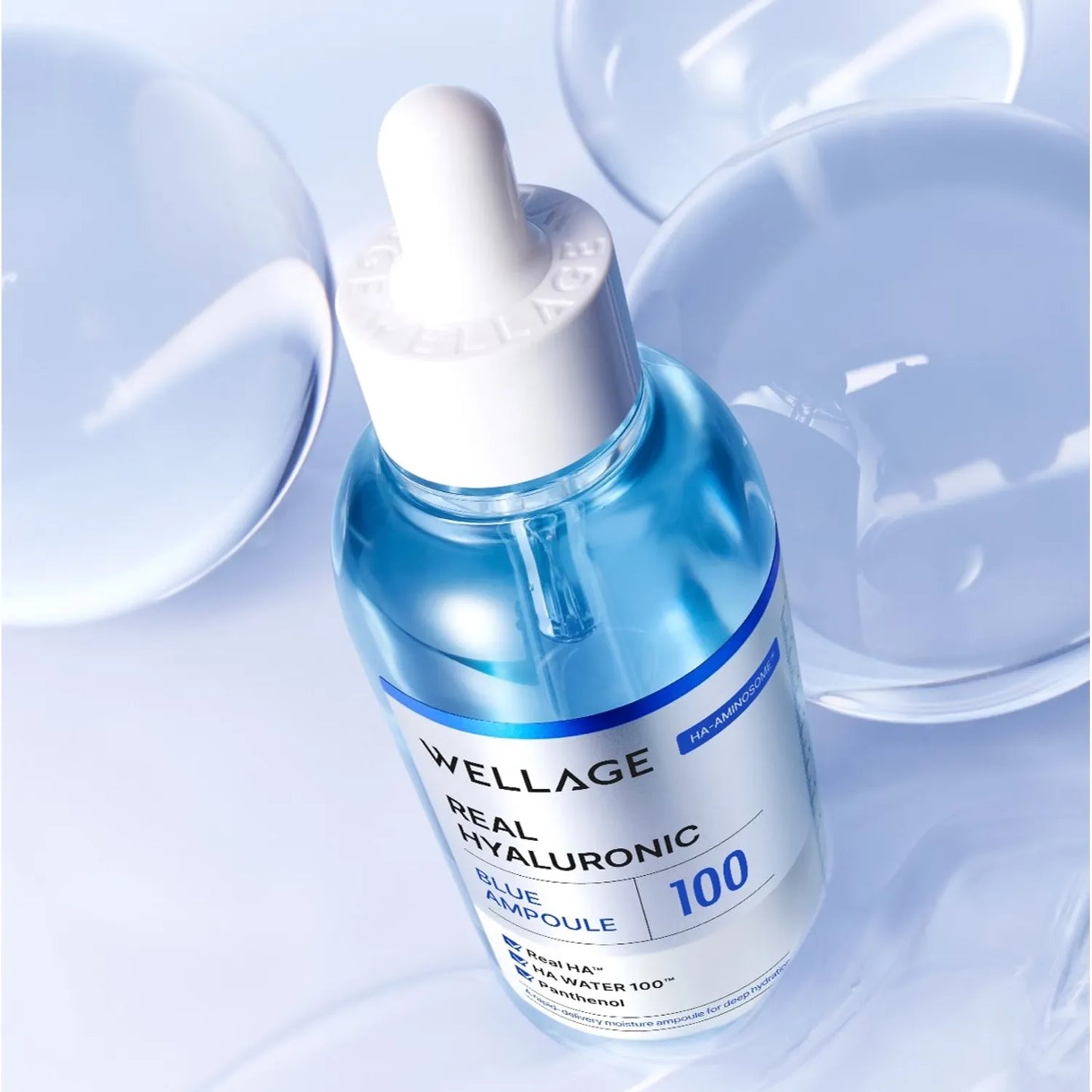 Wellage, 100%, 純透明質酸, 保濕, 精華, Real Hyaluronic, Ampoule, Set